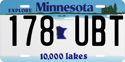 MN license plate 178UBT