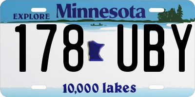 MN license plate 178UBY