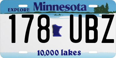 MN license plate 178UBZ
