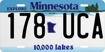 MN license plate 178UCA