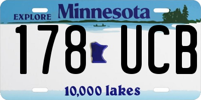 MN license plate 178UCB