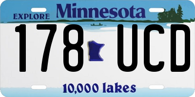 MN license plate 178UCD