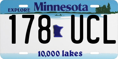 MN license plate 178UCL