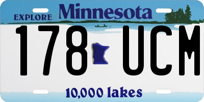 MN license plate 178UCM