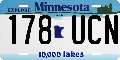 MN license plate 178UCN