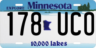 MN license plate 178UCO