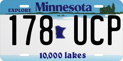 MN license plate 178UCP