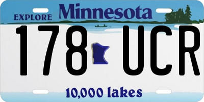 MN license plate 178UCR