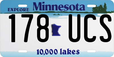 MN license plate 178UCS