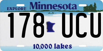 MN license plate 178UCU