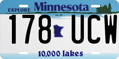 MN license plate 178UCW