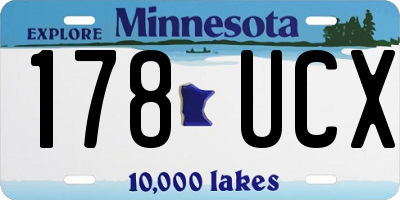 MN license plate 178UCX