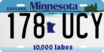 MN license plate 178UCY