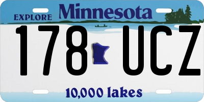 MN license plate 178UCZ