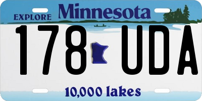 MN license plate 178UDA