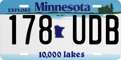 MN license plate 178UDB