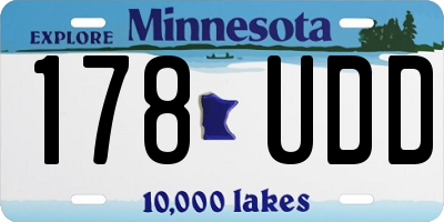 MN license plate 178UDD