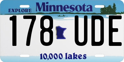MN license plate 178UDE