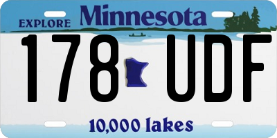 MN license plate 178UDF
