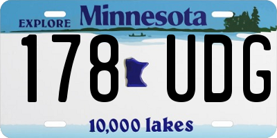 MN license plate 178UDG