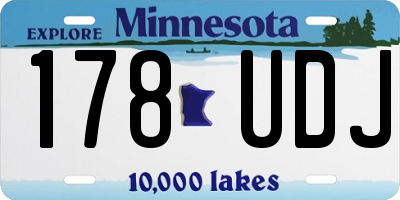 MN license plate 178UDJ