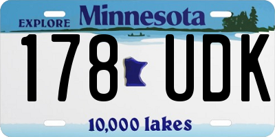 MN license plate 178UDK