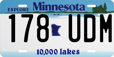 MN license plate 178UDM