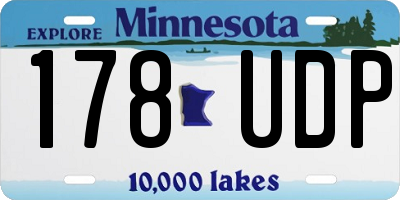 MN license plate 178UDP