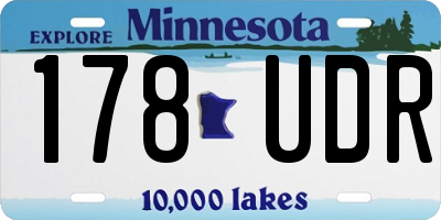 MN license plate 178UDR