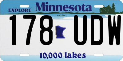 MN license plate 178UDW