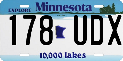 MN license plate 178UDX