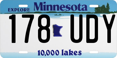 MN license plate 178UDY