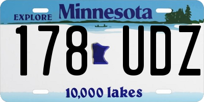 MN license plate 178UDZ