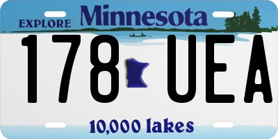 MN license plate 178UEA