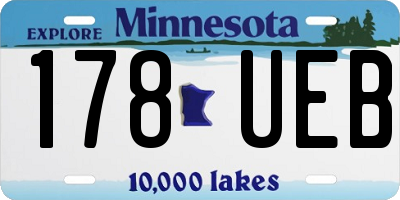 MN license plate 178UEB