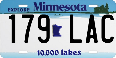 MN license plate 179LAC