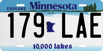 MN license plate 179LAE