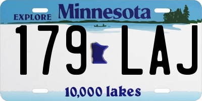 MN license plate 179LAJ