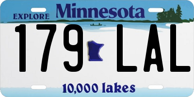 MN license plate 179LAL