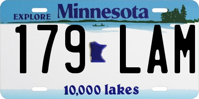 MN license plate 179LAM