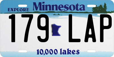 MN license plate 179LAP