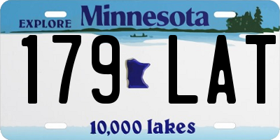 MN license plate 179LAT