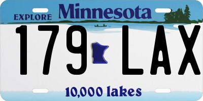 MN license plate 179LAX