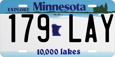 MN license plate 179LAY