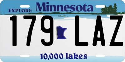 MN license plate 179LAZ