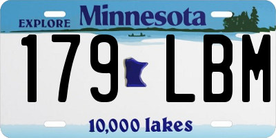 MN license plate 179LBM