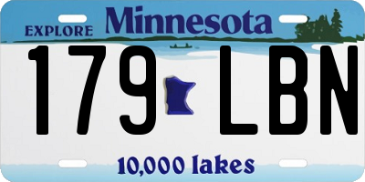 MN license plate 179LBN