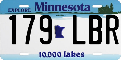 MN license plate 179LBR