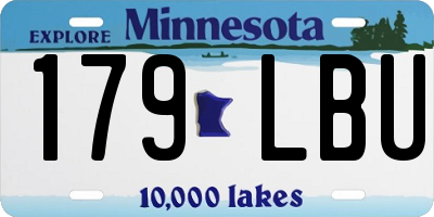 MN license plate 179LBU