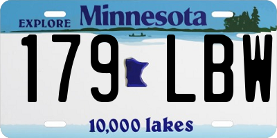 MN license plate 179LBW